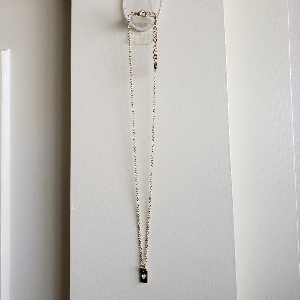 3 Heart Tag Gold Dipped Bridesmaid Necklaces - Picture 5 of 10